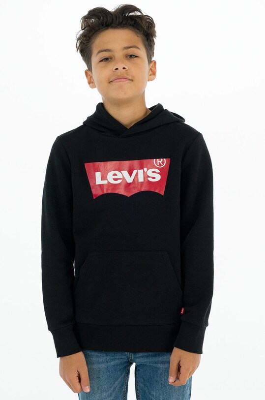 Дитяча кофта Levi's з капюшоном чорний 8E8778.NOS.B
