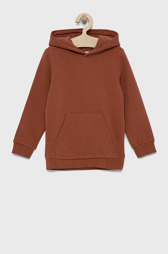 Dječja dukserica Name it bez uzorka smeđa 13192126.MapleSyrup