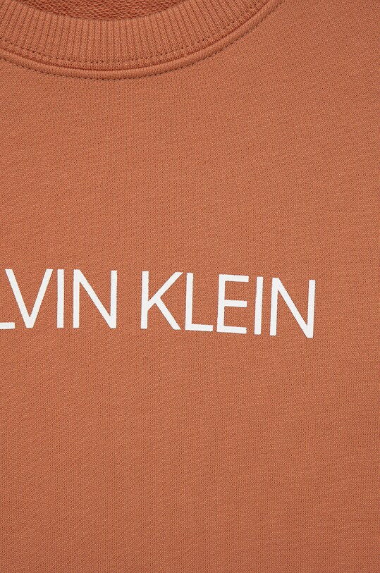 Мальчик Детская хлопковая кофта Calvin Klein Jeans IU0IU00162.9BYY оранжевый
