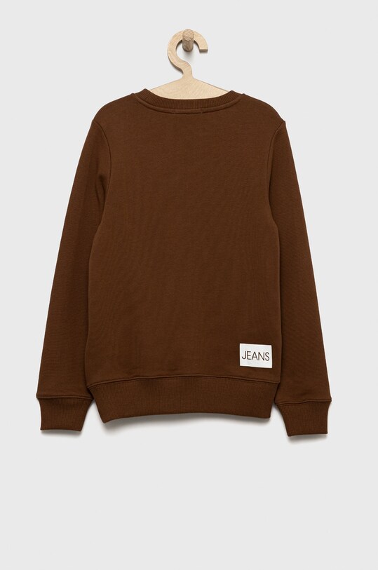 Детская хлопковая кофта Calvin Klein Jeans IU0IU00162.9BYY коричневый AA00