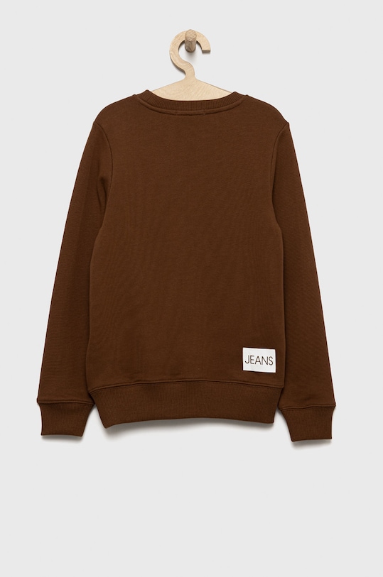 Calvin Klein Jeans bluza bawełniana dziecięca IU0IU00162.9BYY IU0IU00162.9BYY brązowy AA00