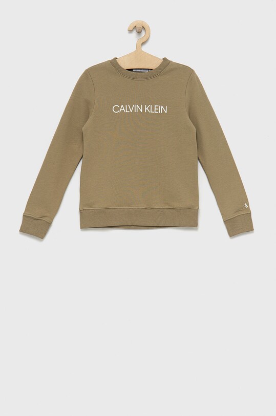 Детская хлопковая кофта Calvin Klein Jeans хлопок зелёный IU0IU00162.9BYY