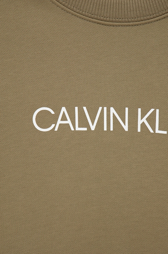 Chłopiec Calvin Klein Jeans bluza bawełniana dziecięca IU0IU00162.9BYY IU0IU00162.9BYY zielony