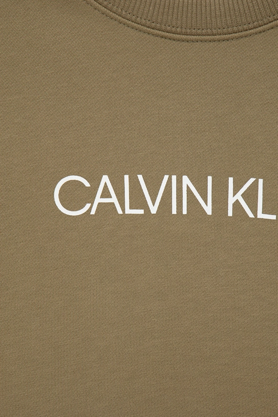 Мальчик Детская хлопковая кофта Calvin Klein Jeans IU0IU00162.9BYY зелёный