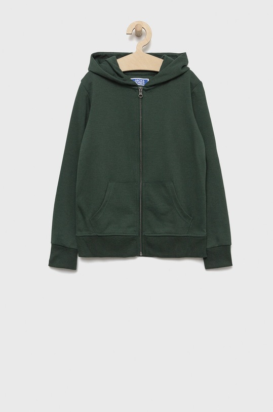 Dětská mikina Jack & Jones s kapucí zelená 12182519.PineGrove