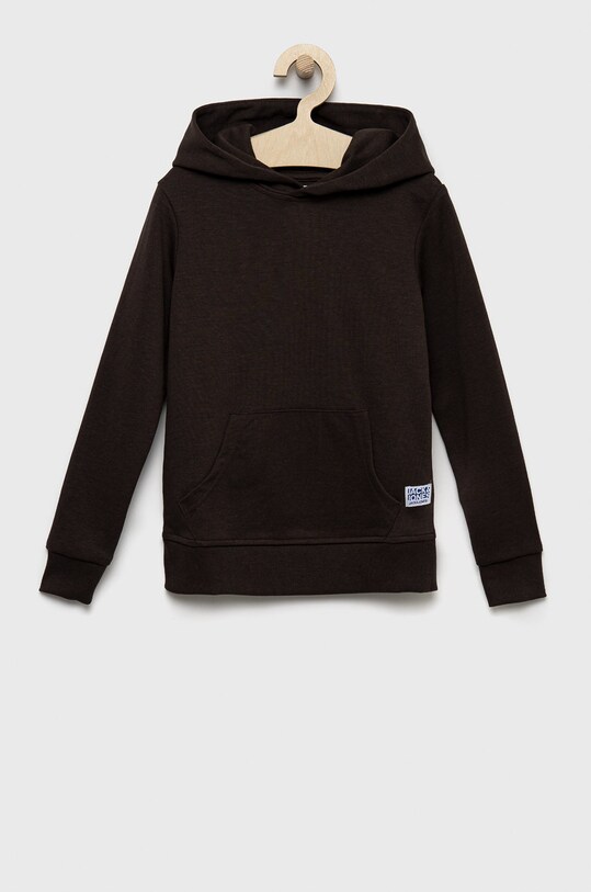 Παιδική μπλούζα Jack & Jones με κουκούλα καφέ 12184813.Mulch