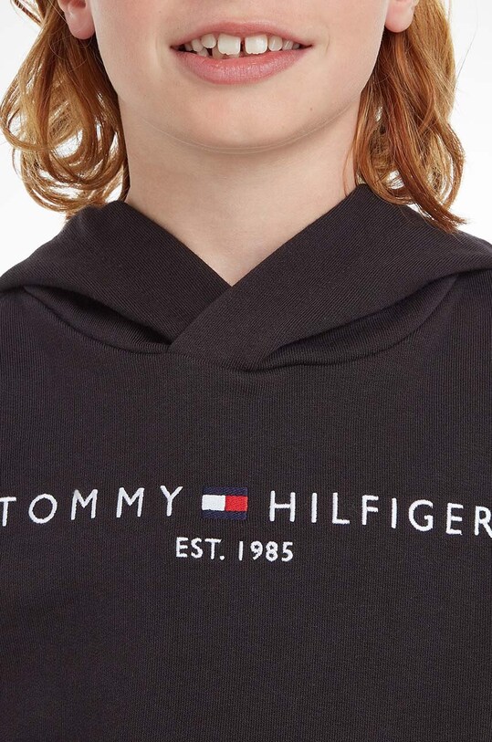 Дитяча бавовняна кофта Tommy Hilfiger KS0KS00213 чорний