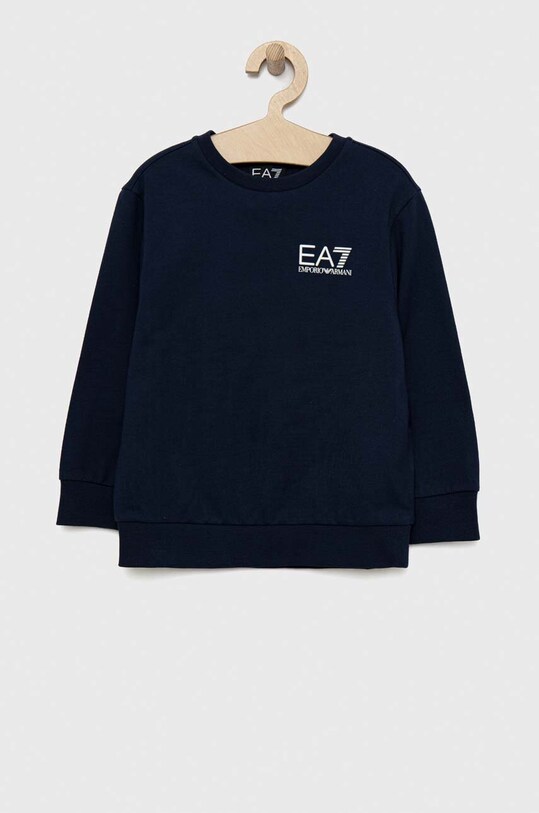 EA7 Emporio Armani hanorac de bumbac pentru copii print bleumarin 8NBM51.BJ05Z