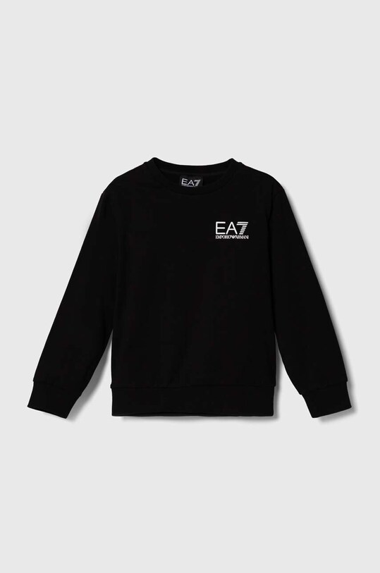 EA7 Emporio Armani bluza bawełniana dziecięca czarny 8NBM51.BJ05Z