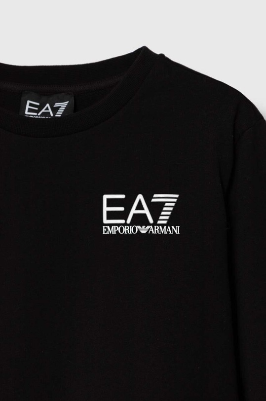 CHLAPEC Dětská bavlněná mikina EA7 Emporio Armani 8NBM51.BJ05Z černá