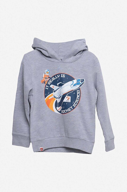 Lego bluza bawełniana dziecięca nadruk szary 12010633