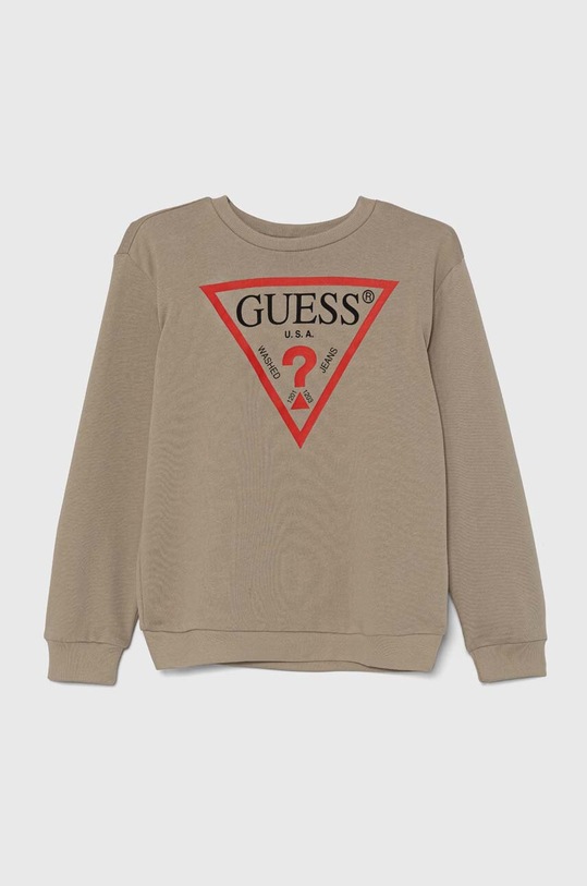 Guess bluza bawełniana dziecięca nadruk beżowy L73Q09.KAUG0.9BYH
