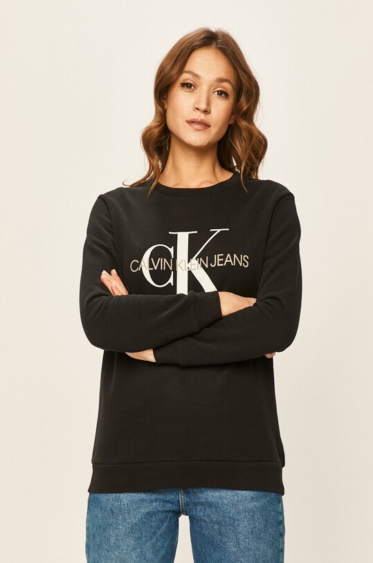 Calvin Klein Jeans - Mikina bavlna čierna J20J207877.NOS