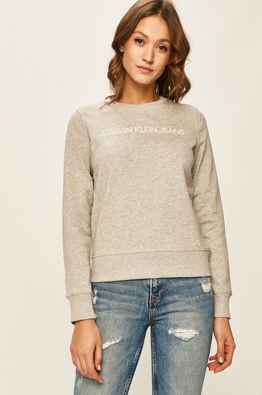 Calvin Klein Jeans - Bluza J20J209761.NOS nadruk szary J20J209761.NOS