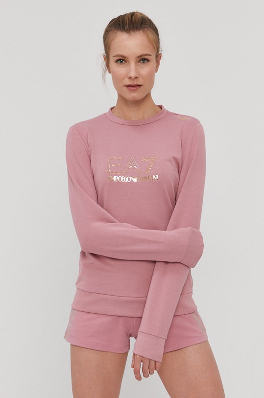 EA7 Emporio Armani bluza 8NTM45.TJ9RZ aplikacja różowy 8NTM45.TJ9RZ