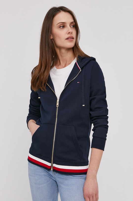 Mikina Tommy Hilfiger s kapucí námořnická modř WW0WW24971