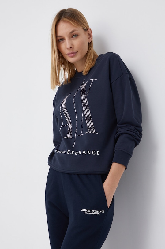 Armani Exchange bluza bawełniana granatowy 8NYM01.YJ68Z.NOS