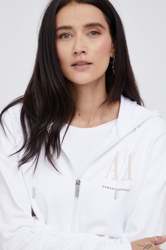 Bavlněná mikina Armani Exchange bílá 8NYM21.YJ68Z.NOS