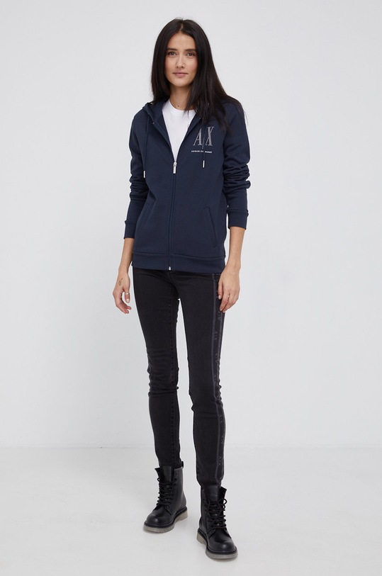 Bavlněná mikina Armani Exchange 8NYM21.YJ68Z.NOS námořnická modř AA00