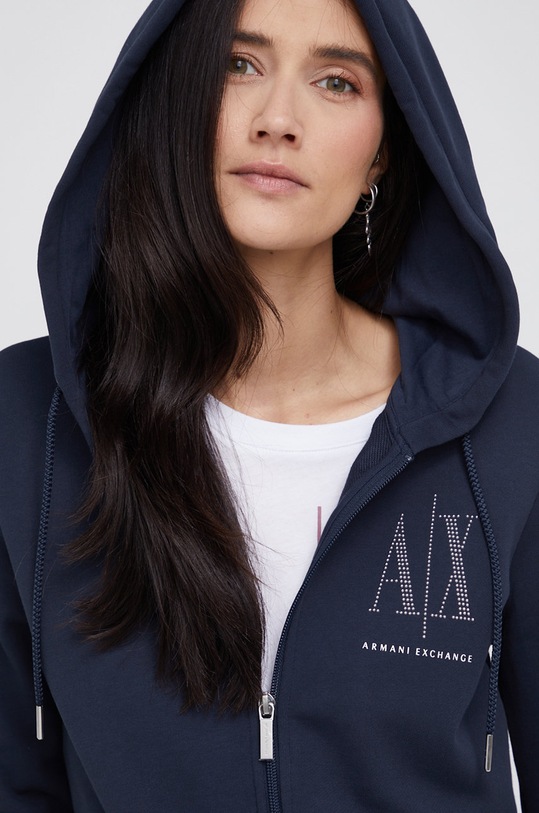 Bavlněná mikina Armani Exchange 8NYM21.YJ68Z.NOS námořnická modř