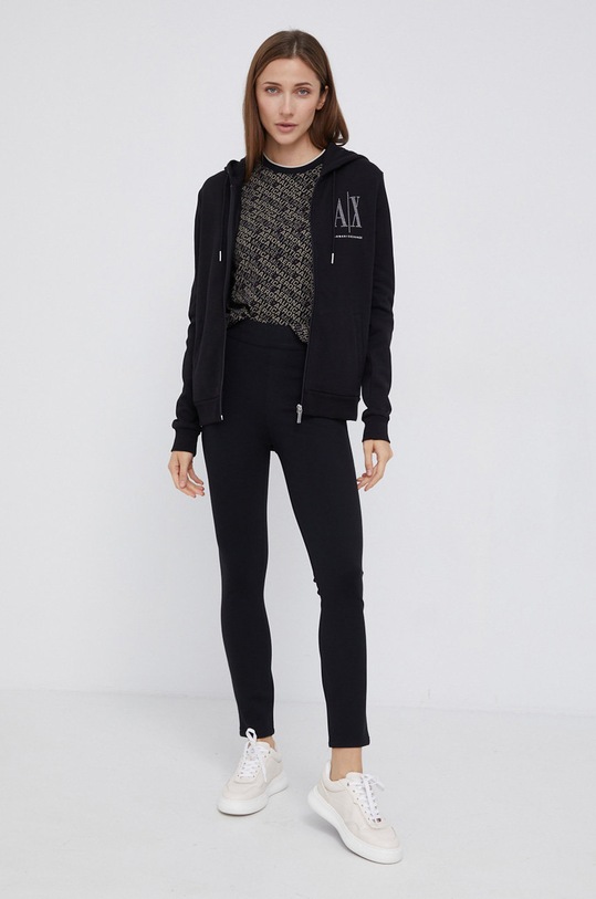 Bavlněná mikina Armani Exchange 8NYM21.YJ68Z.NOS černá AA00