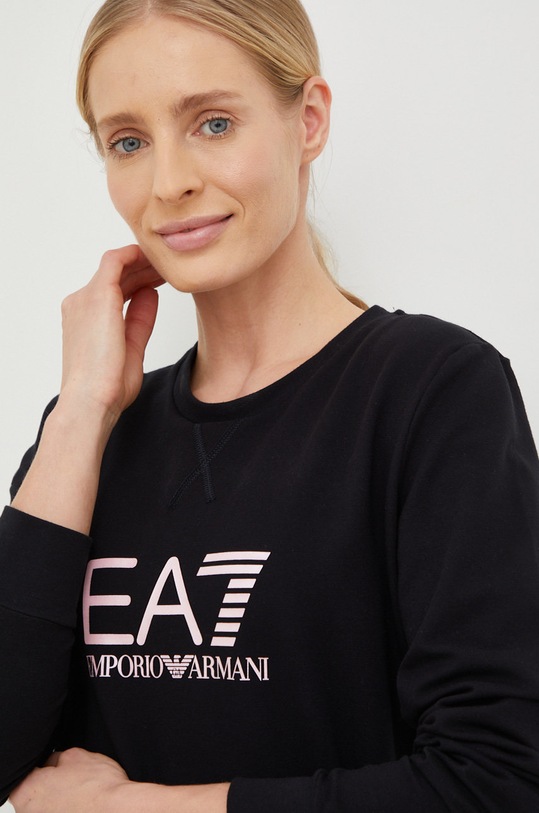 EA7 Emporio Armani bluza z elastanem czarny 8NTM35.TJCQZ
