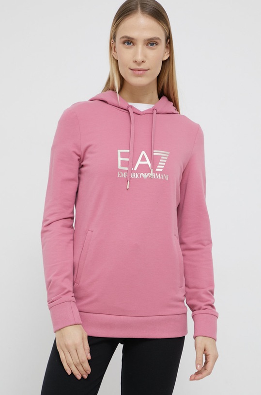 Суичър EA7 Emporio Armani изчистен розов 8NTM36.TJCQZ