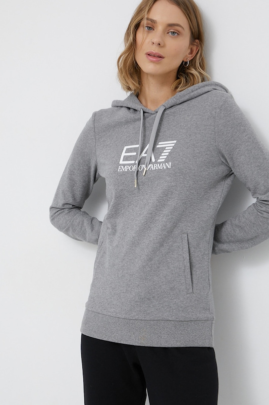EA7 Emporio Armani Bluza 8NTM36.TJCQZ z kapturem szary 8NTM36.TJCQZ