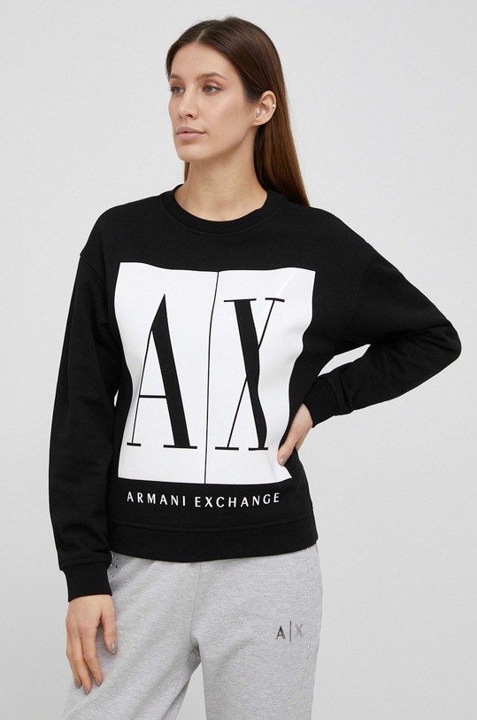 Armani Exchange Hanorac de bumbac 8NYM04.YJ68Z.NOS negru AA00