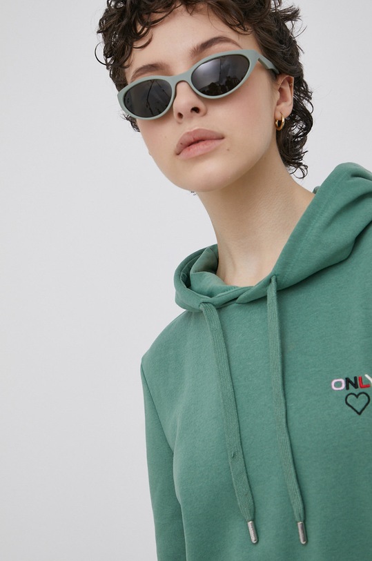 Dukserica Only bez uzorka zelena 15245297.DarkIvy