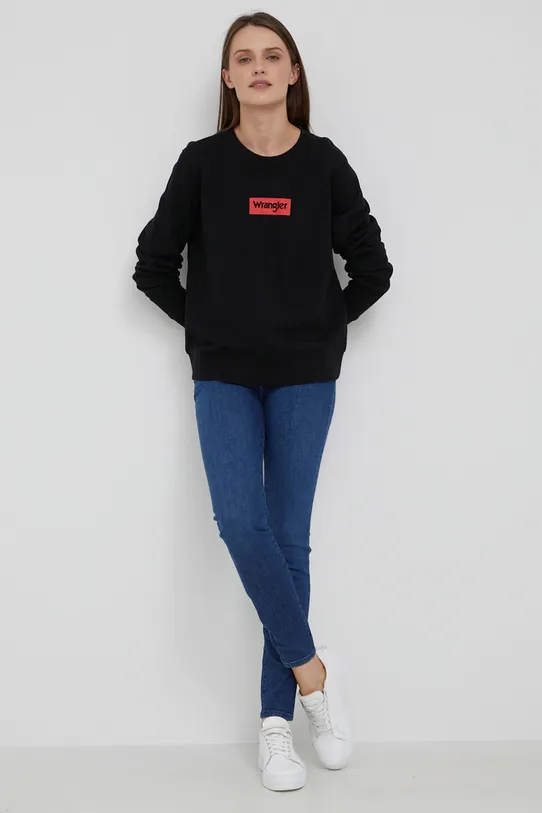 Wrangler Bluza bawełniana W6ZSHA100 czarny AA00