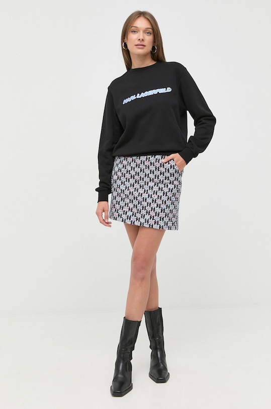 Bavlněná mikina Karl Lagerfeld 225W1804 černá AA00