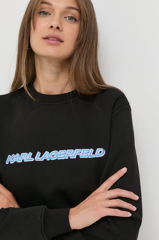 Bavlněná mikina Karl Lagerfeld černá 225W1804