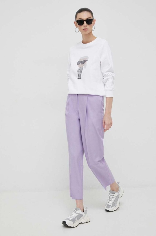 Karl Lagerfeld bluza bawełniana 230W1870 biały AA00