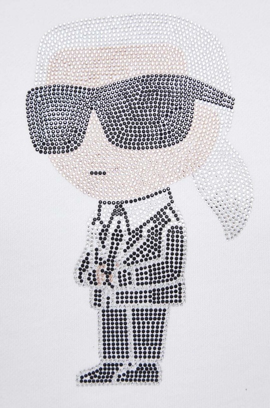Karl Lagerfeld bluza bawełniana 230W1870 biały
