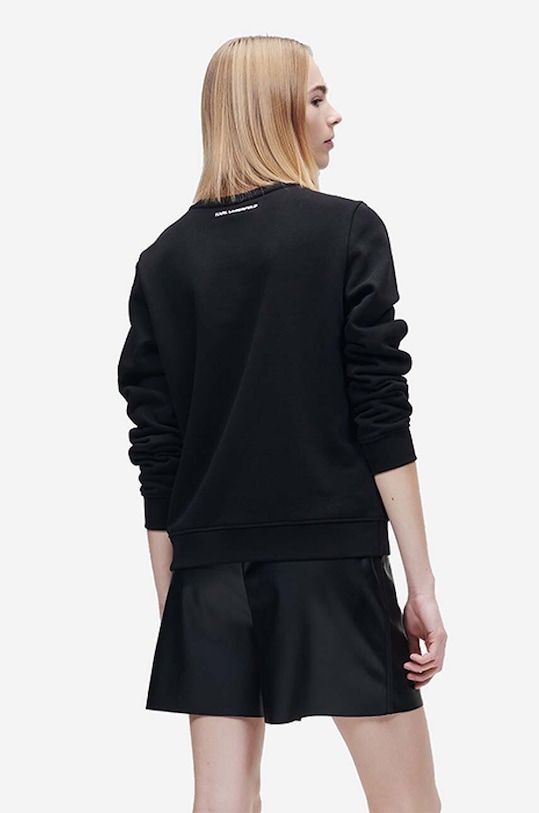 Karl Lagerfeld bluza Elongated Logo Zebra Sweat 221W1815 czarny AA00