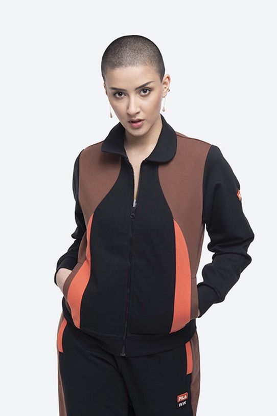 Dukserica Wood Wood Evonn x Fila Women Evonne Track Jacket bez kapuljače crna 688378.B028