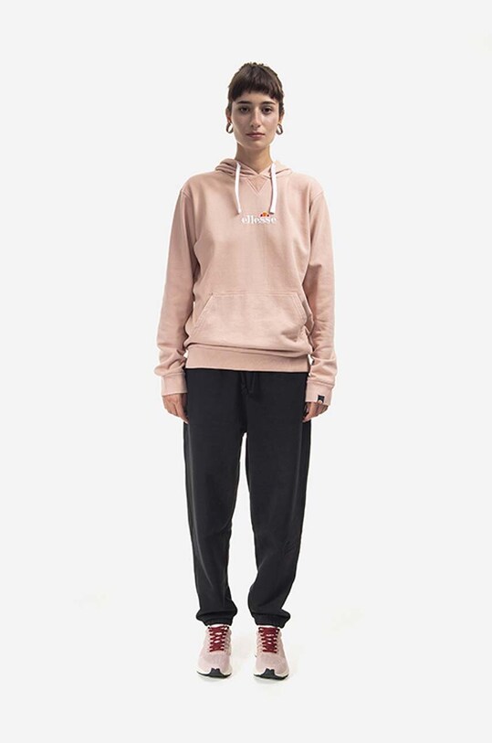 Bavlněná mikina Ellesse Daphni Oh Hoody SGM14014 růžová AA00