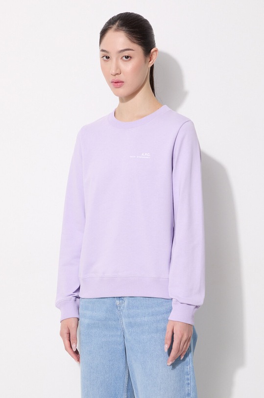 Clothing A.P.C. cotton sweatshirt Sweat Item F COEAS.F27663 violet