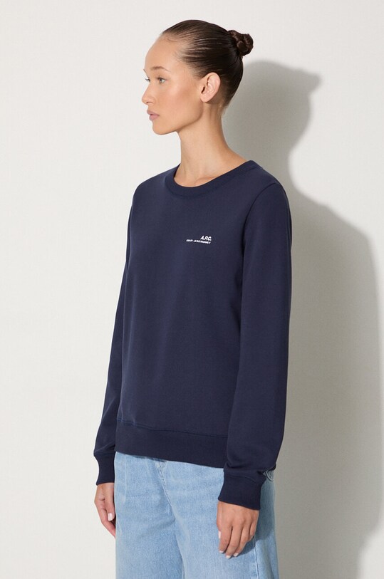 Odzież A.P.C. bluza bawełniana Sweat Item F COEAS.F27663 granatowy