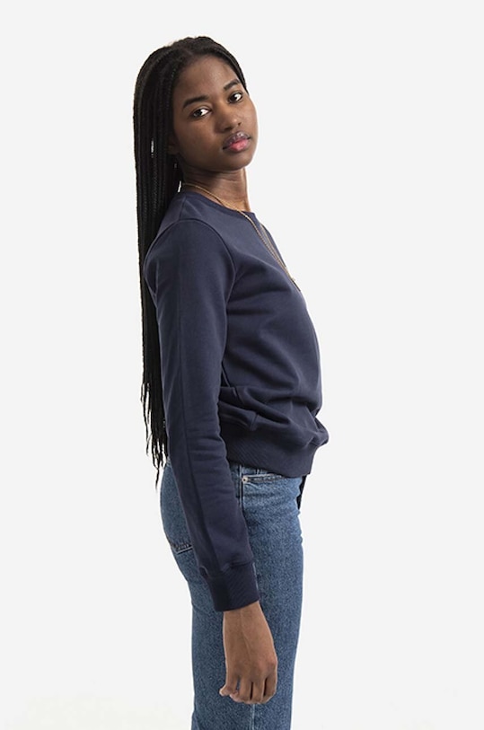 A.P.C. bluza bawełniana Sweat Item F COEAS.F27663 granatowy