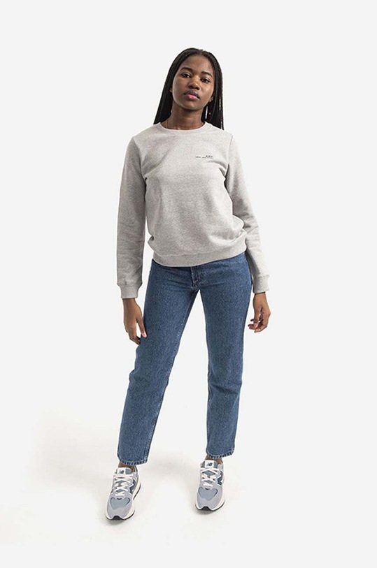 A.P.C. bluza bawełniana Sweat Item F COEAS.F27663 szary AA00