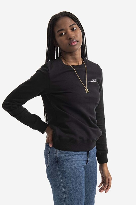 Бавовняна кофта A.P.C. Sweat Item F COEAS.F27663 чорний