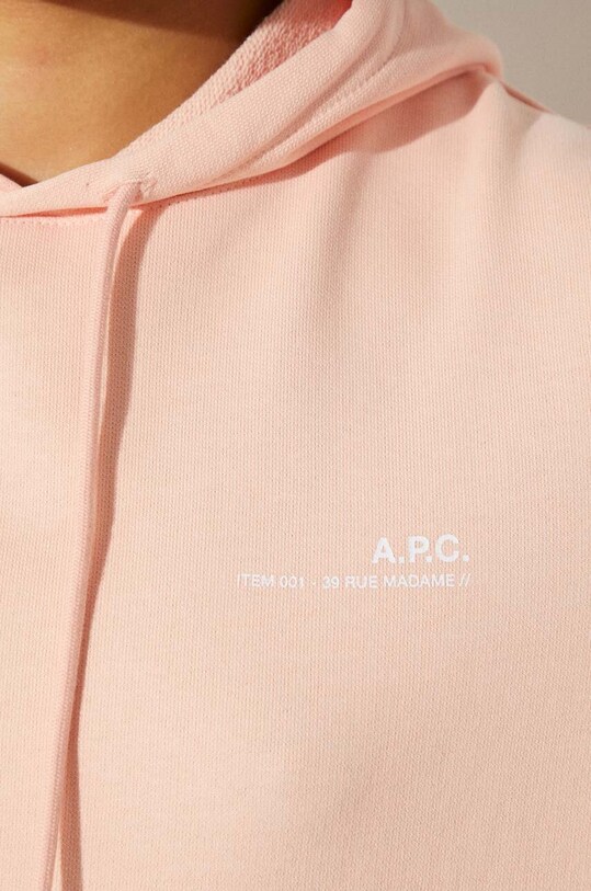 Бавовняна кофта A.P.C. Hoodie Item F COEAS.F27674 помаранчевий