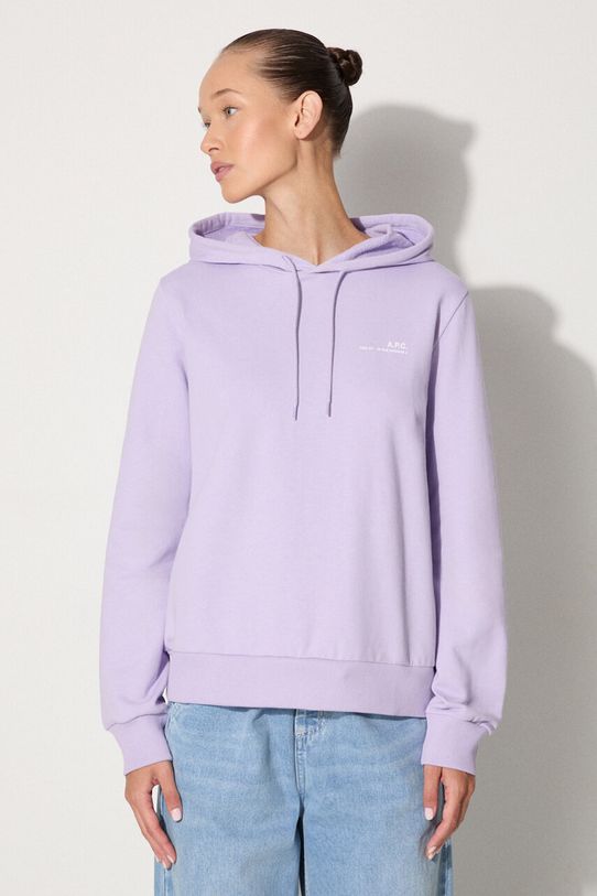 A.P.C. cotton sweatshirt Hoodie Item F cotton violet COEAS.F27674