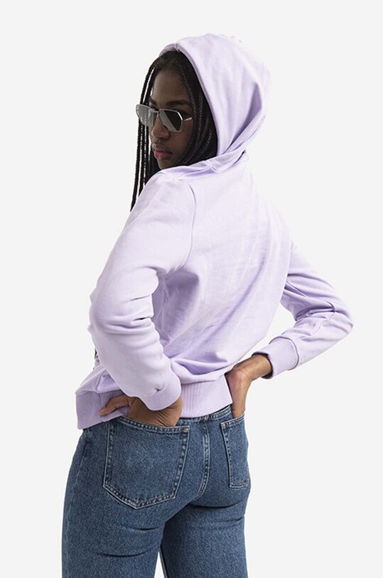 Одежда Хлопковая кофта A.P.C. Hoodie Item F COEAS.F27674 фиолетовой