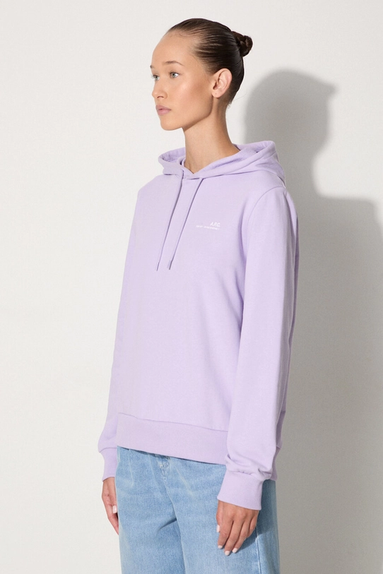 Clothing A.P.C. cotton sweatshirt Hoodie Item F COEAS.F27674 violet