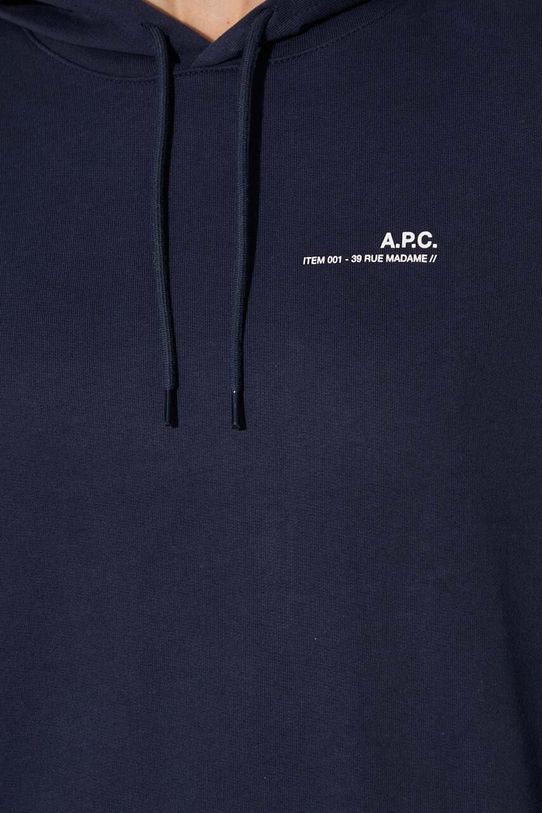 A.P.C. hanorac de bumbac Hoodie Item F COEAS.F27674 bleumarin