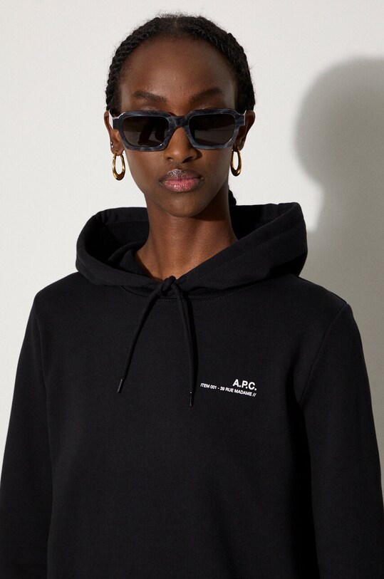 A.P.C. cotton sweatshirt Hoodie Item F COEAS.F27674 black