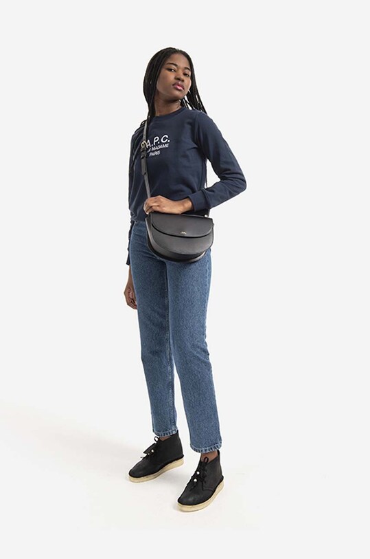 A.P.C. bluza bawełniana Sweat Tina COEBH.F27561 granatowy AA00